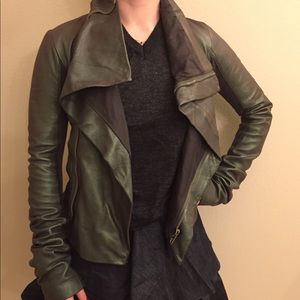Rick Owens iridescent leather jacket